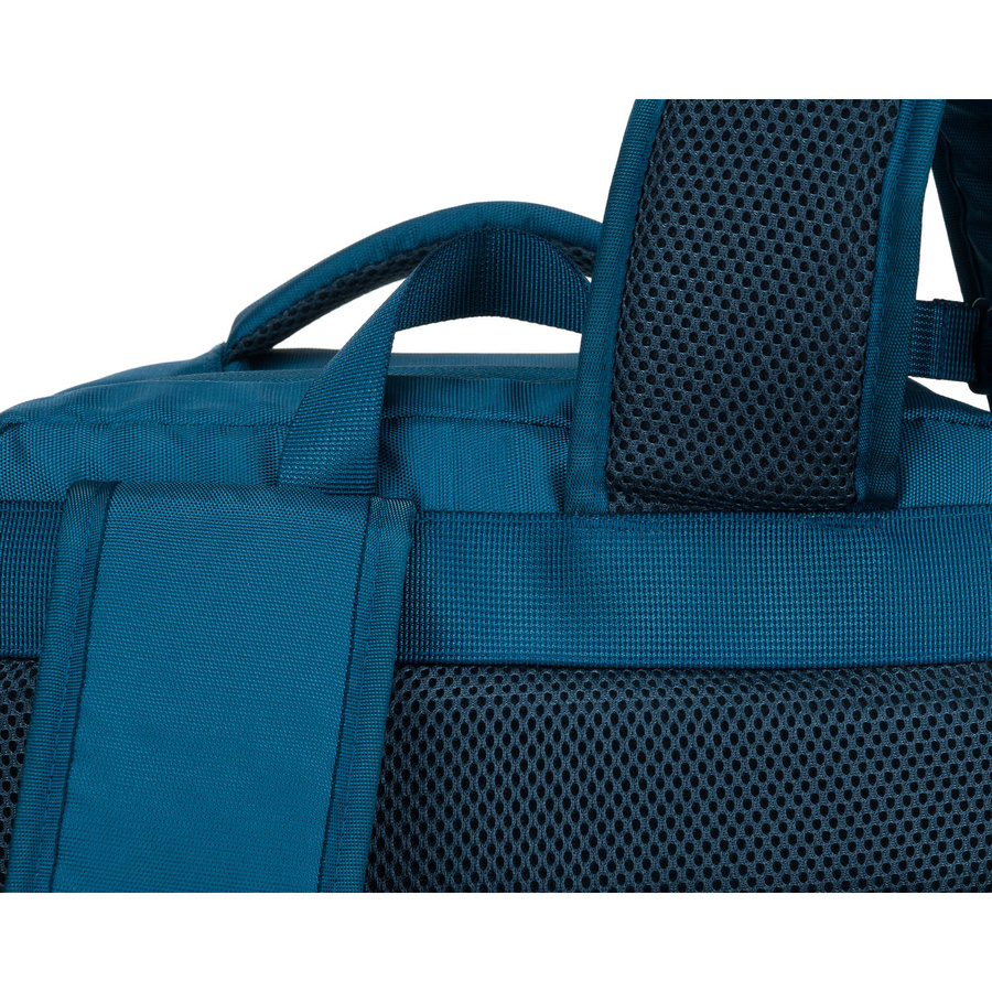 Plecak podróżny w niebieskim kolorze, idealny na bagaż podręczny i wyposażony paski kompresyjne - Peterson