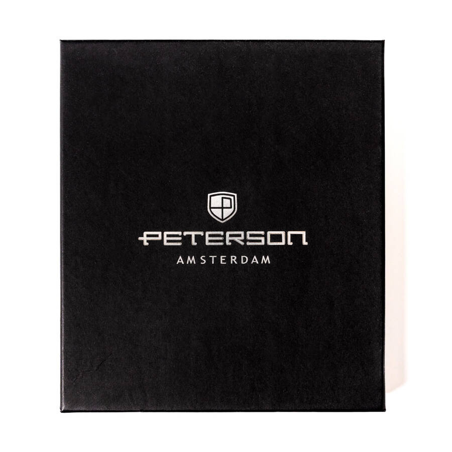 Elegancki zestaw prezentowy: czarny notes A5 i długopis z czarnym wkładem - Peterson