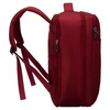 Podróżny plecak z poliestru w czerwonym kolorze, zawieszony na regulowanych szelkach - Peterson