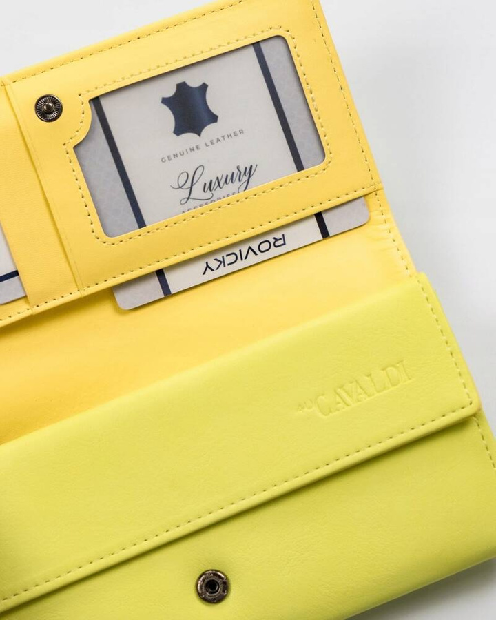 Elegancki, duży portfel damski ze skóry ekologicznej - 4U Cavaldi