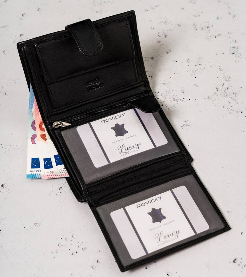 Duży, skórzany portfel męski w orientacji pionowej - Always Wild