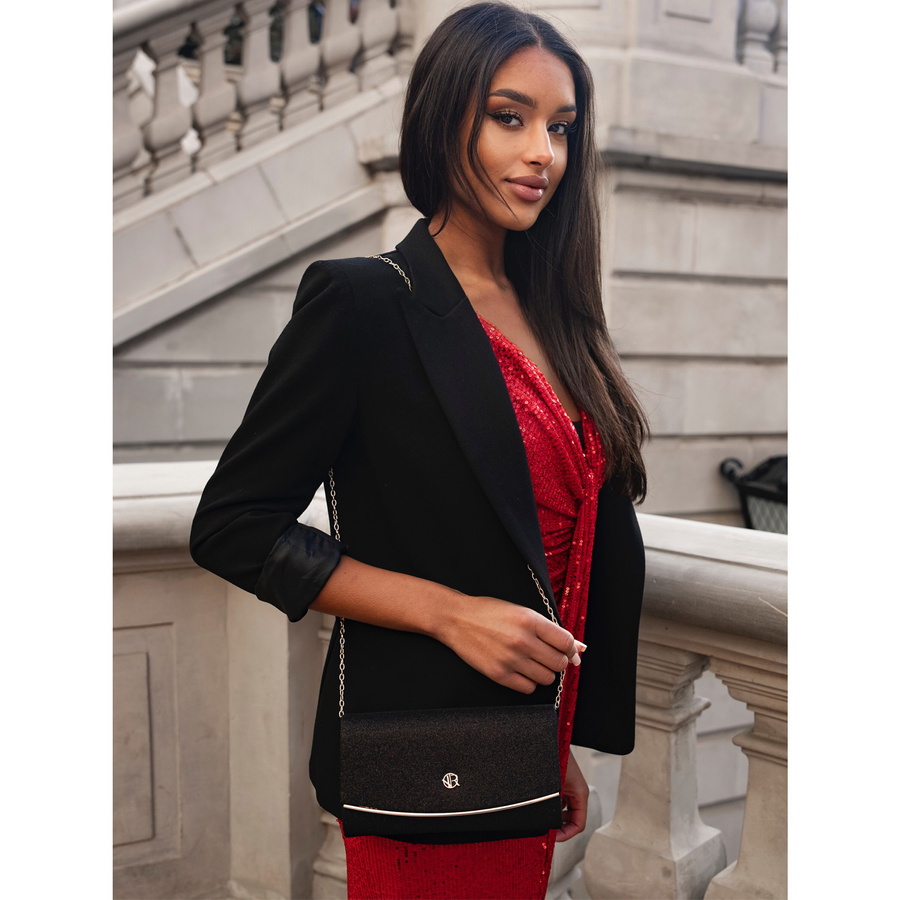 Brokatowa, wieczorowa kopertówka damska - Rovicky