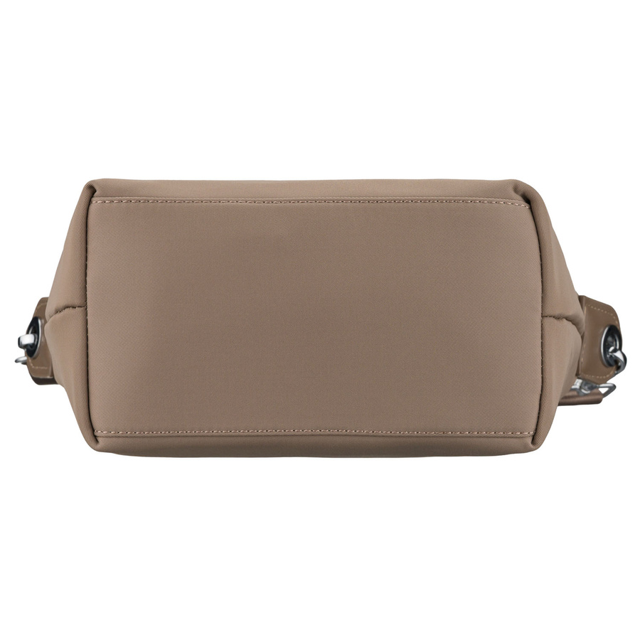 Listonoszka damska z poliestru w beżowym kolorze, jednokomorowa i zamykana magnesem - Peterson