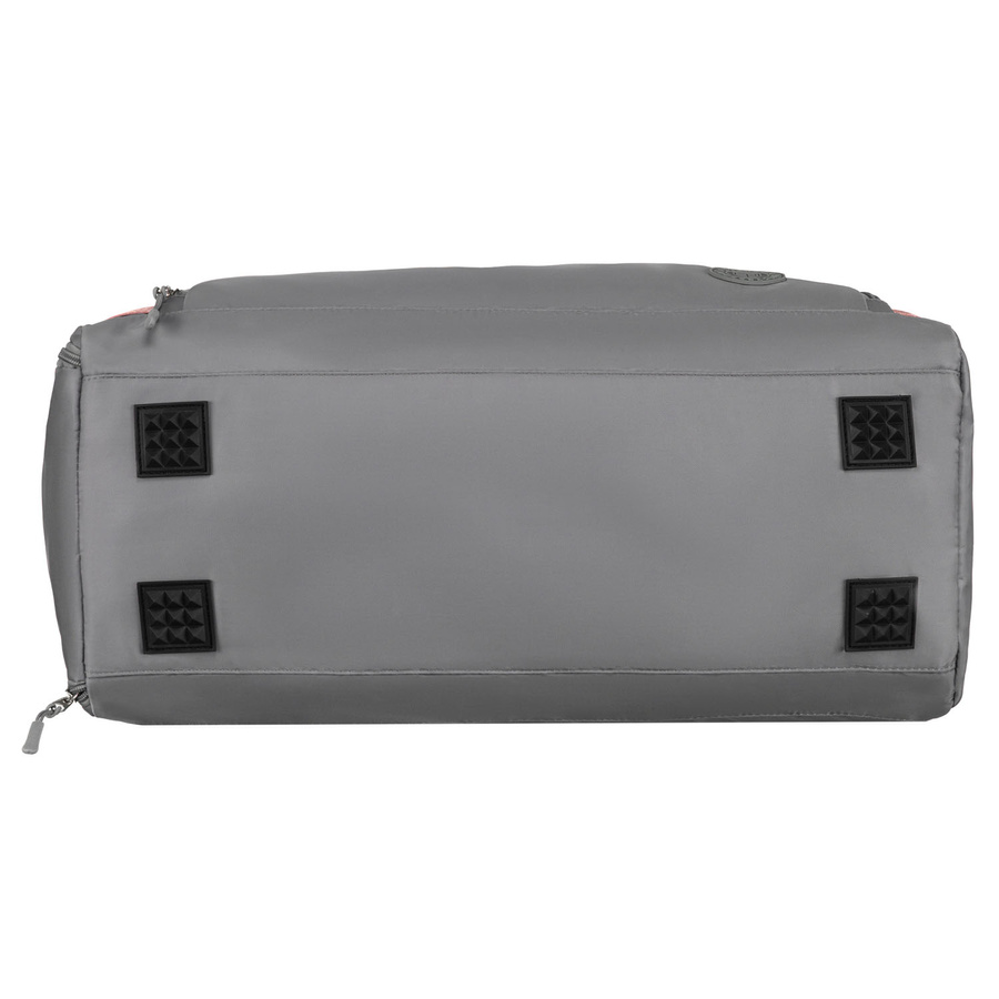 Torba weekendowo-podróżna w szaro-różowym kolorze z uchwytem na walizkę - Peterson