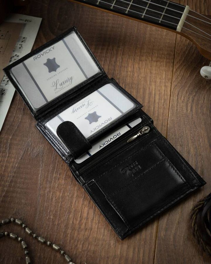 Portfel męski ze skóry naturalnej z systemem RFID - 4U Cavaldi