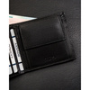 Poziomy, czarny portfel męski ze skóry naturalnej bez zapięcia zewnętrznego - Ronaldo