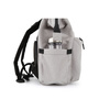 Szary, pojemny plecak damski z poliestru zamykany suwakiem - Himawari