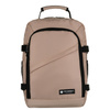 Beżowy plecak podróżny z poliestru zawieszony na regulowanych szelkach - Peterson