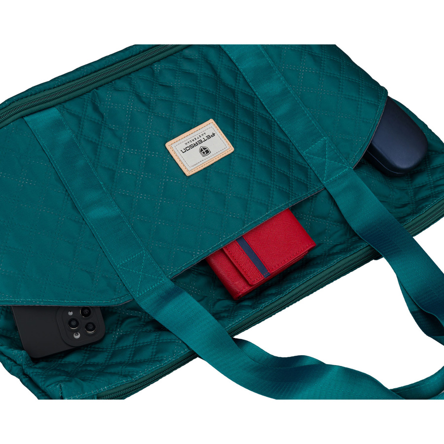 Treningowa torba wykonana z poliestru w zielonym kolorze, zawieszona na wygodnych uchwytach - Peterson