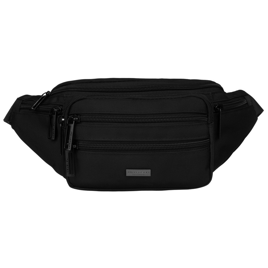 Czarna sportowa nerka męska z paskiem - Peterson