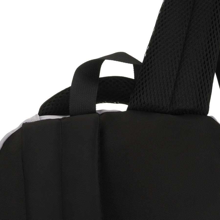 Szaro-czarny plecak szkolny z poliestru z dodatkową saszetką - Peterson