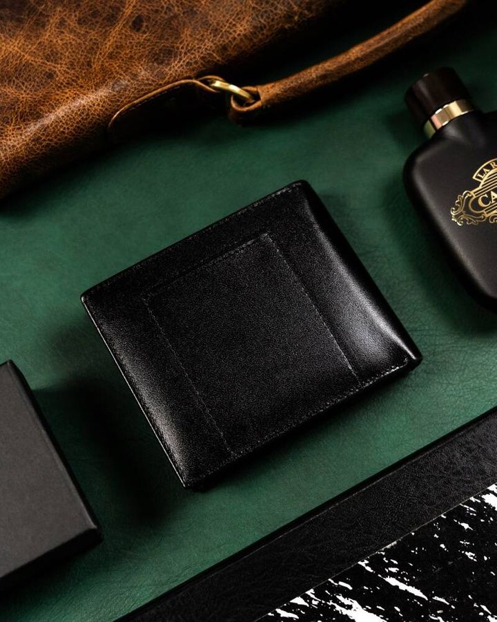 Zestaw prezentowy: skórzany portfel męski i brelok - Rovicky 