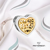 Srebrny charms ażurowe serce do modułowej bransoletki - Peterson