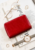 Kompaktowy portfel damski ze skóry naturalnej w odcieniu krwistej czerwieni - Peterson