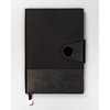 Czarny notatnik w formacie A5 z magnetycznym zapięciem - Peterson