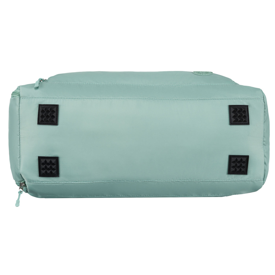 Zielono-różowa torba weekendowo-podróżna z uchwytem na walizkę i kieszenią zewnętrzną - Peterson