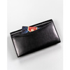 Portfel skórzany czarny dla kobiet z RFID - Peterson