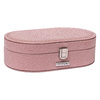 Szkatułka na biżuterię w kolorze łososiowym, zamykana zatrzaskiem - Peterson