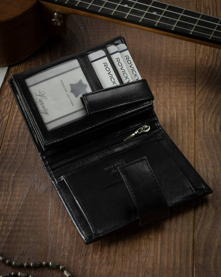 Skórzany portfel męski z systemem RFID - 4U Cavaldi