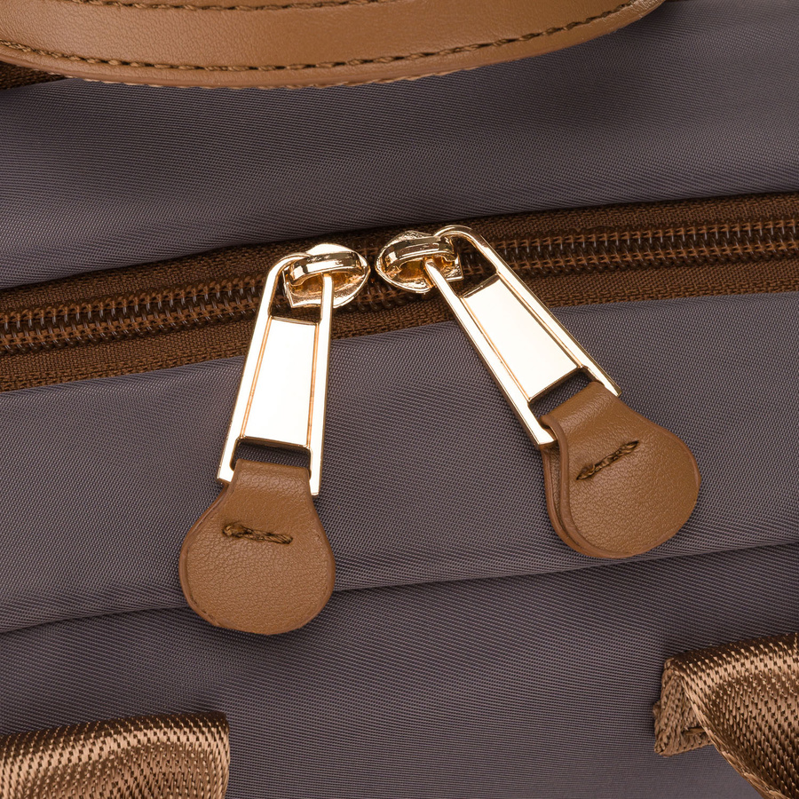 Szary, miejski plecak damski z nylonu - Peterson