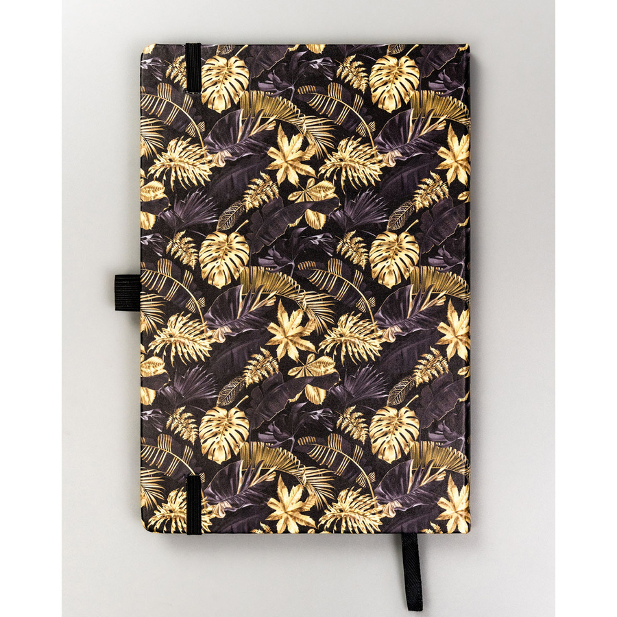 Czarno-złoty notes w formacie A5 w twardej oprawie - Peterson