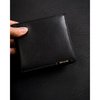 Poziomy, czarny portfel męski ze skóry naturalnej bez zapięcia zewnętrznego - Ronaldo