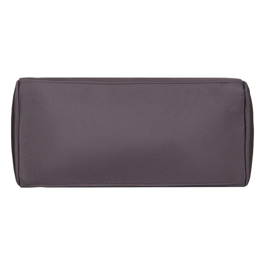 Szara shopperka damska na uchwytach i doczepianym pasku, zamykana suwakiem - Peterson