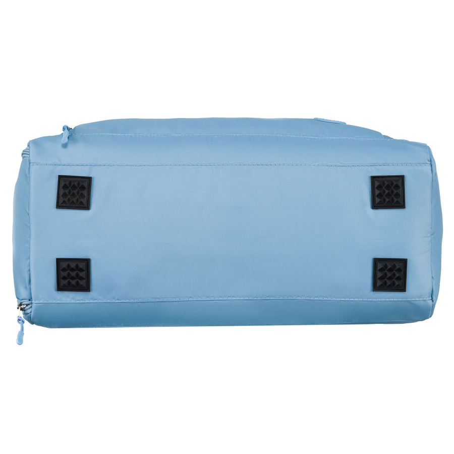 Weekendowa torba podróżna w błękitnym kolorze z uchwytem na walizkę - Peterson