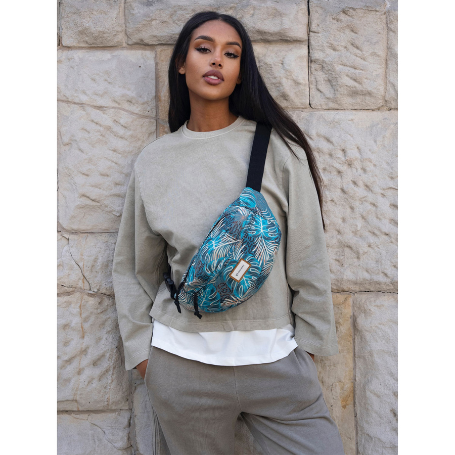 Stylowa nerka damska z motywem monstery - Rovicky