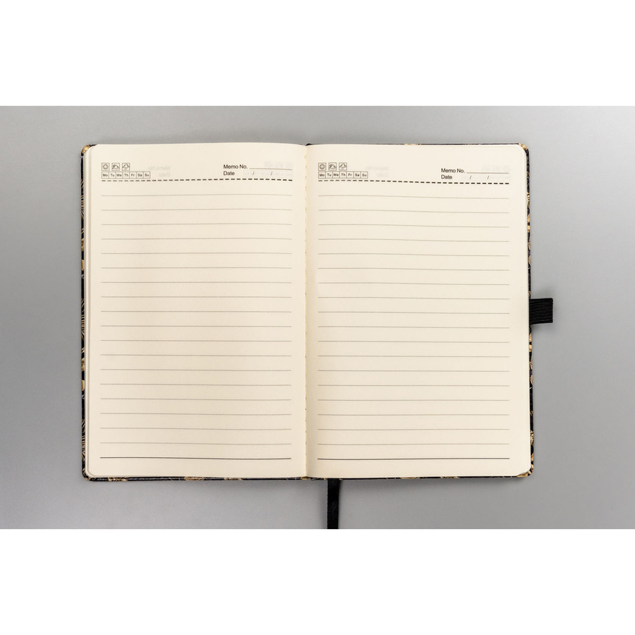 Czarno-złoty notes w formacie A5 w twardej oprawie - Peterson