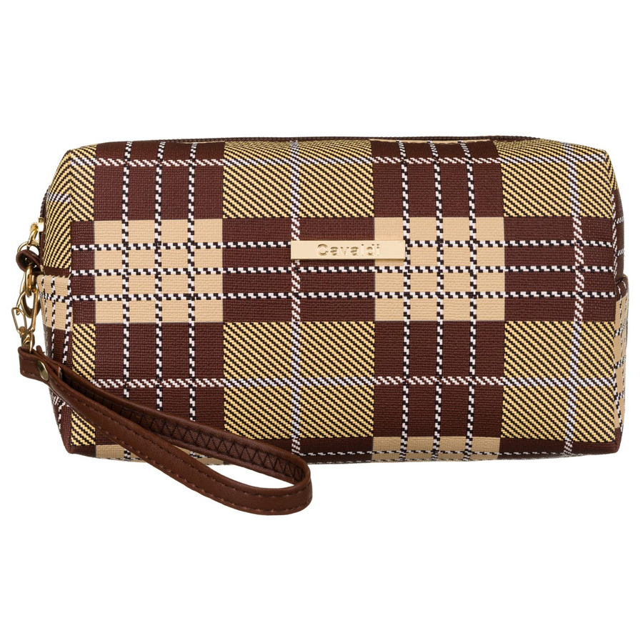 Damska kosmetyczka podróżna w kratkę - Rovicky