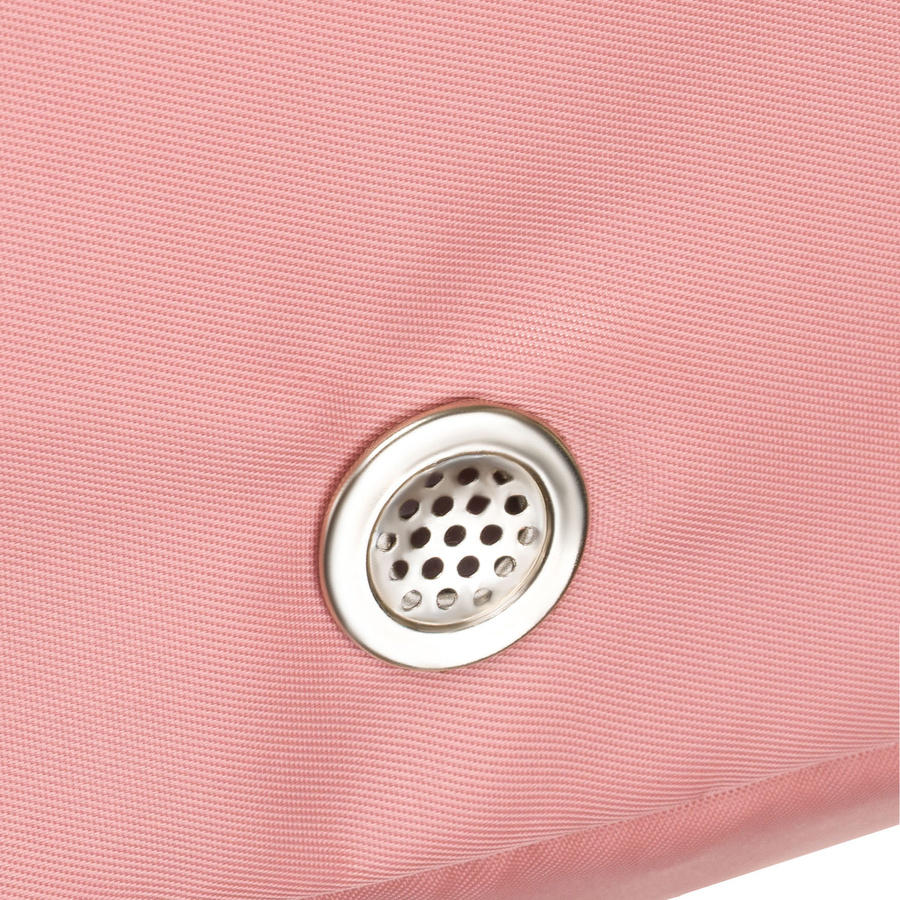 Sportowa torba podróżna z poliestru w różowym kolorze zamykana na suwak - Peterson