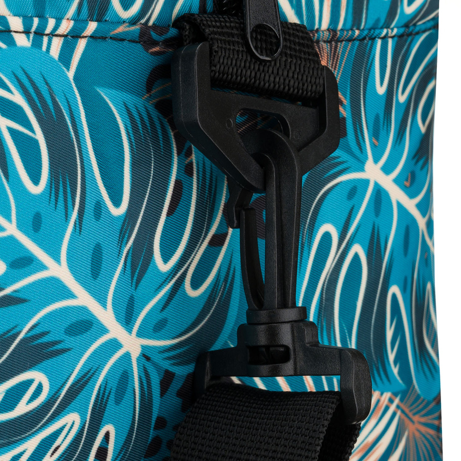 Torba podróżna pokryta roślinnym wzorem wyposażona w dopinany pasek - Rovicky