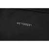 Męska, czarna kosmetyczka podróżna z poliestru zamykana suwakiem - Peterson