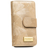 Beżowy portfel w orientacji pionowej wykonany ze skóry naturalnej i ekologicznej - Peterson