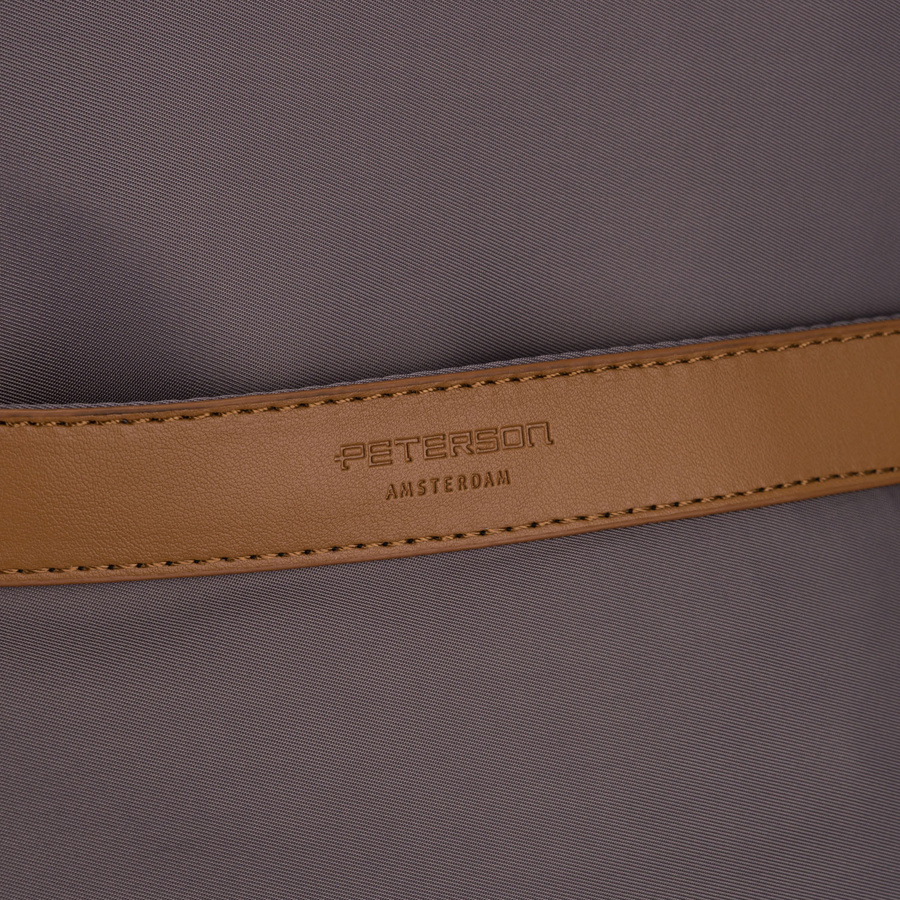 Szary, miejski plecak damski z nylonu - Peterson