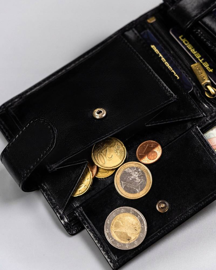 Duży, skórzany portfel męski zapinany na zatrzask - Peterson