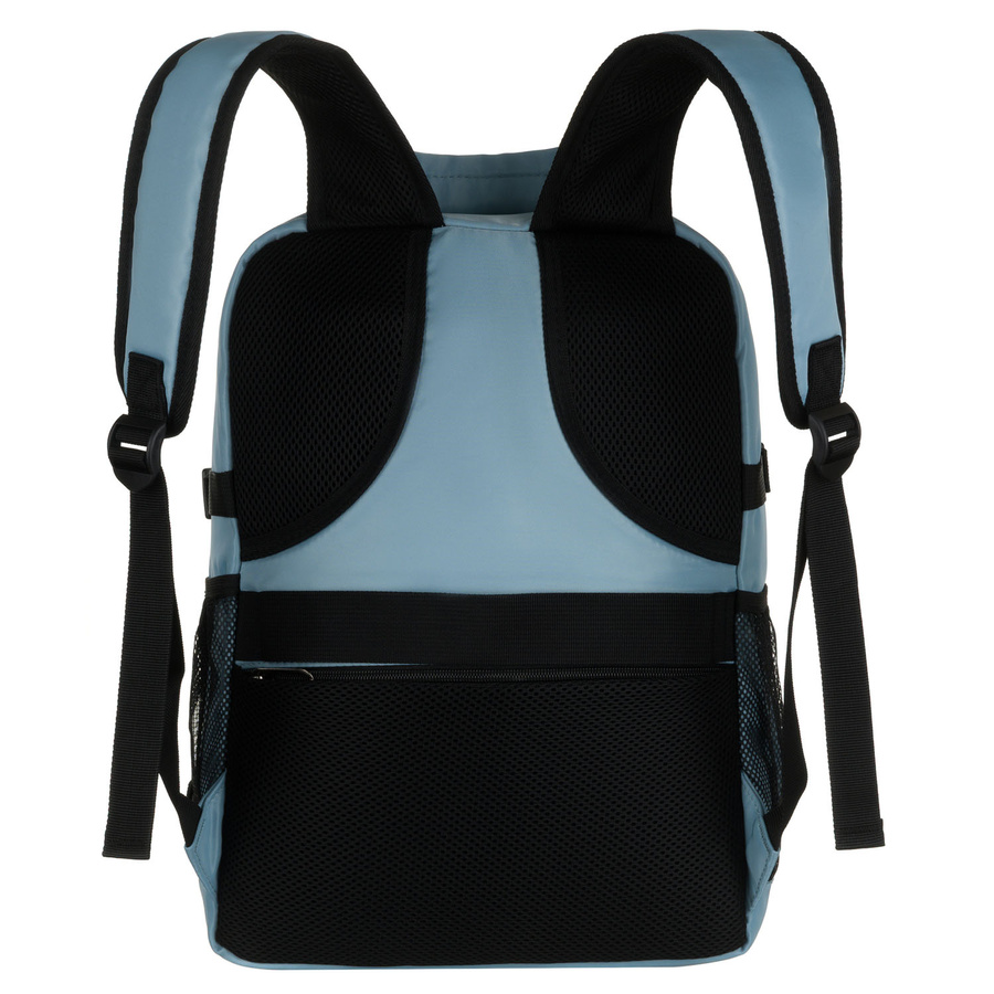 Plecak podróżny w niebieskim kolorze, dwukomorowy i zawieszony na regulowanych szelkach - Peterson