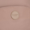 Mały plecaczek damski z nylonu i skóry ekologicznej w różowym kolorze - Peterson