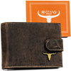 Duży portfel męski z nubukowej skóry naturalnej - Buffalo Wild