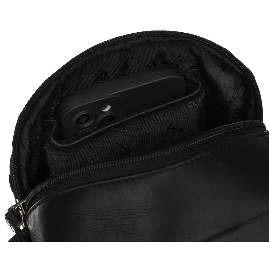 Torba męska naturalna skóra z regulowanym paskiem - Peterson