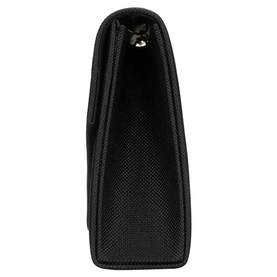 Czarna, brokatowa kopertówka damska wykonana z tkaniny syntetycznej - Rovicky