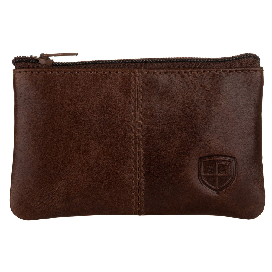 Klasyczna skórzana nerka męska na biodra w brązowym kolorze - Peterson