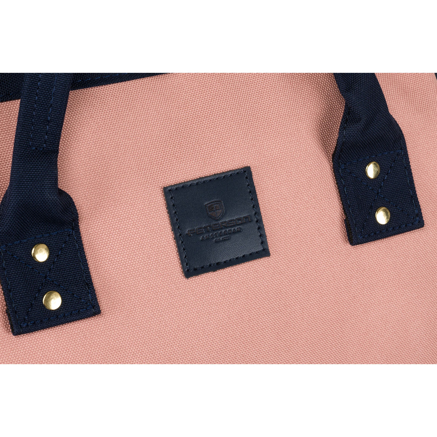 Dwukolorowy plecak damski z poliestru z miejscem na laptopa, idealny na bagaż podręczny - Peterson