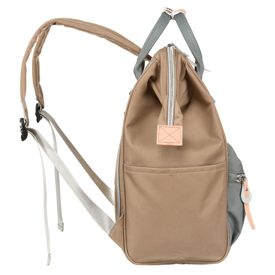 Dwukolorowy podróżny plecak damski z poliestru, jednokomorowy z dziewięcioma kieszeniami - Peterson