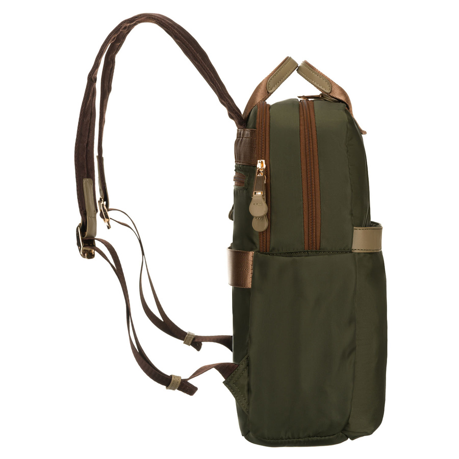 Plecak damski z nylonu w zielonym kolorze zamykany suwakiem - Peterson