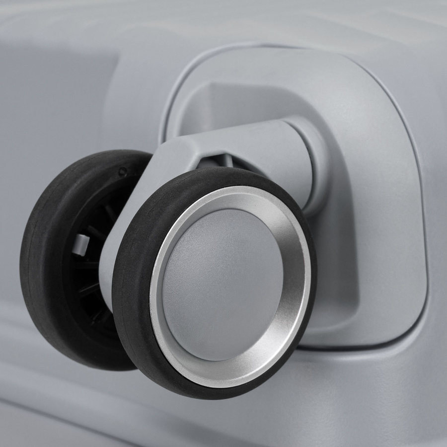 Kabinowa, szara walizka podróżna z teleskopowym uchwytem - Peterson