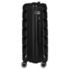 Czarna, średnia walizka z polipropylenu z obrotowymi kółkami - Peterson