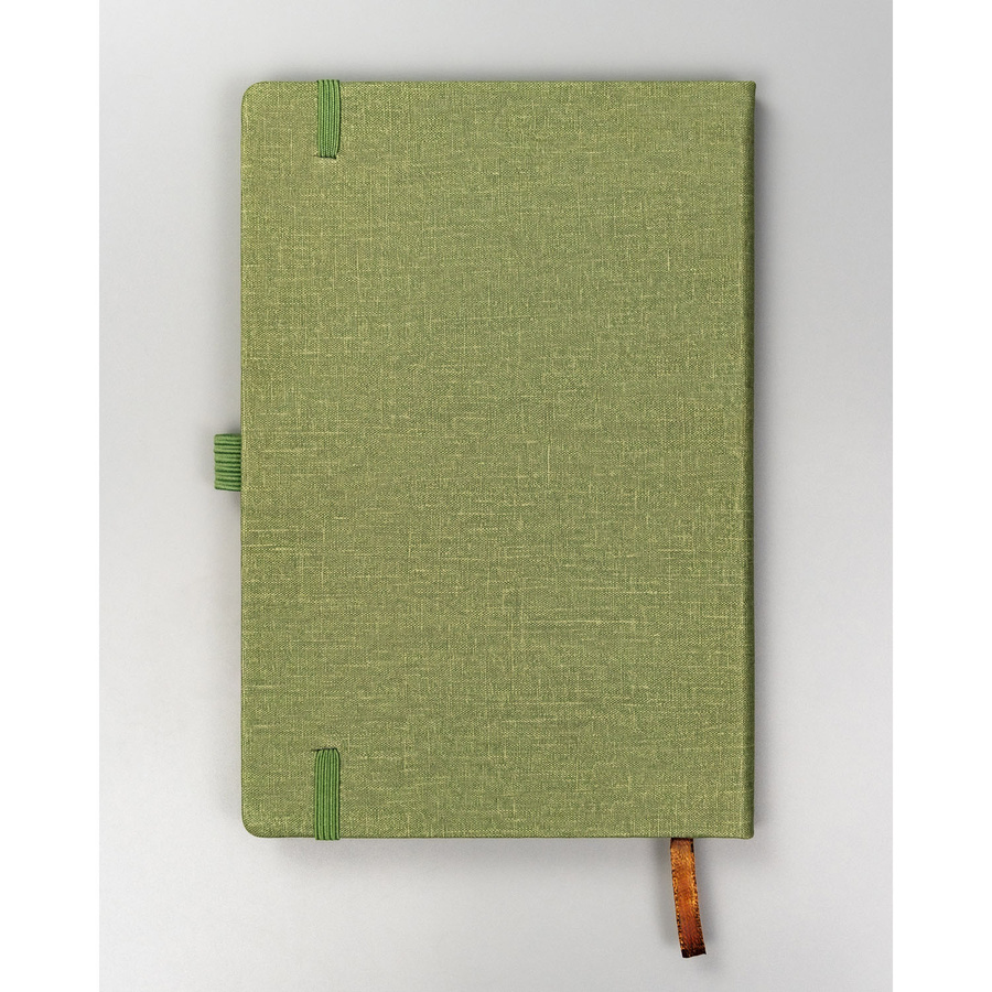 Zielony notes A5 z gumką zamykającą - Peterson