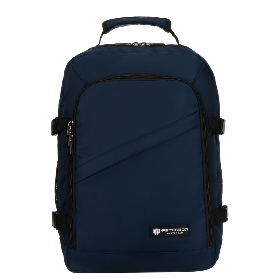 Podróżny plecak z poliestru w granatowym kolorze - Peterson